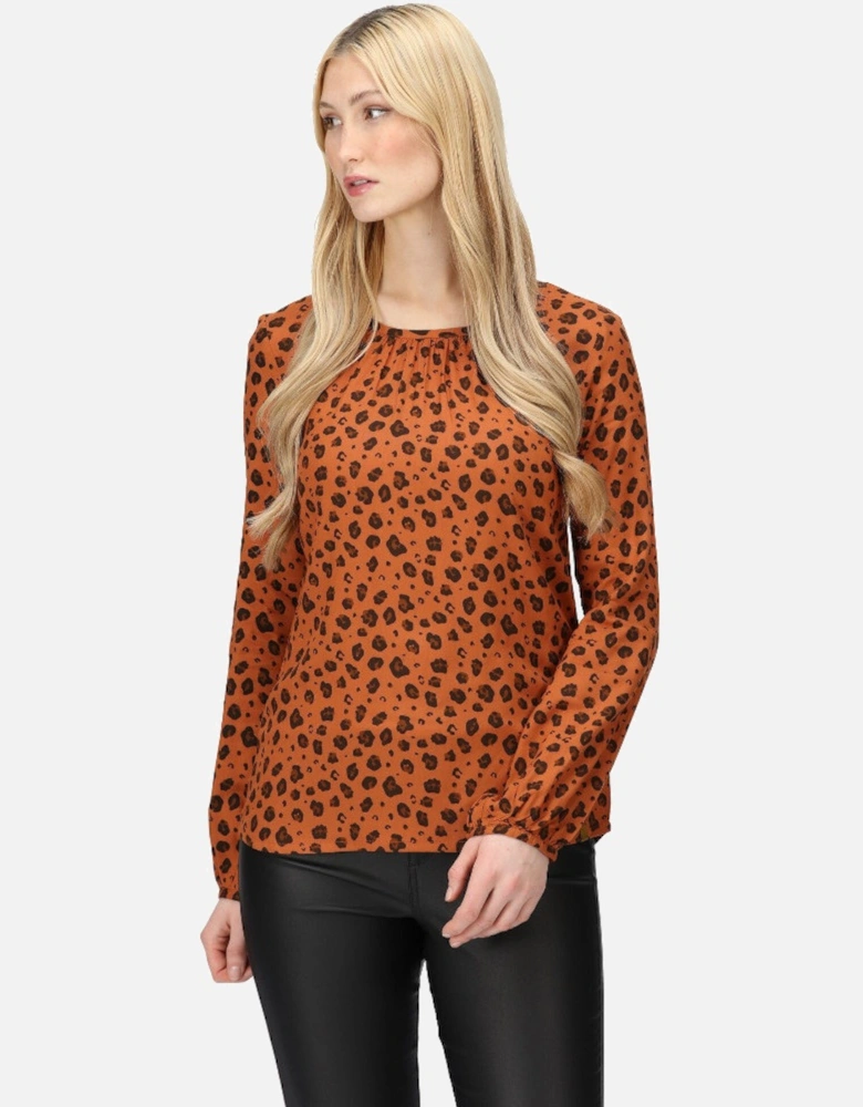 Womens Hadria Curved Hem Long Sleeve Top