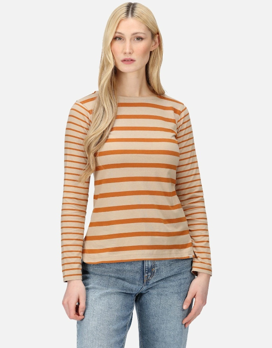 Womens Farida Cotton Long Sleeve Jersey Top, 5 of 4