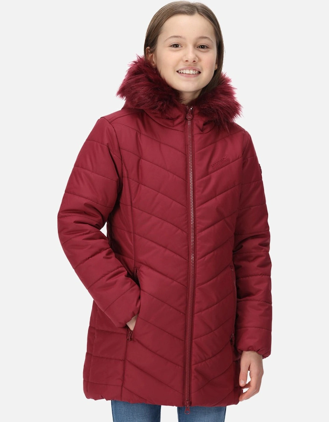 Girls Fabrizia Padded Warm Hooded Parka Jacket, 5 of 4