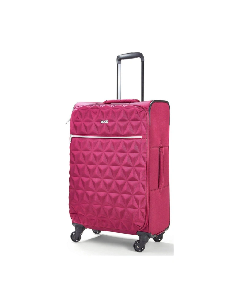 Jewel 4 Wheel Soft Medium Suitcase - Pink