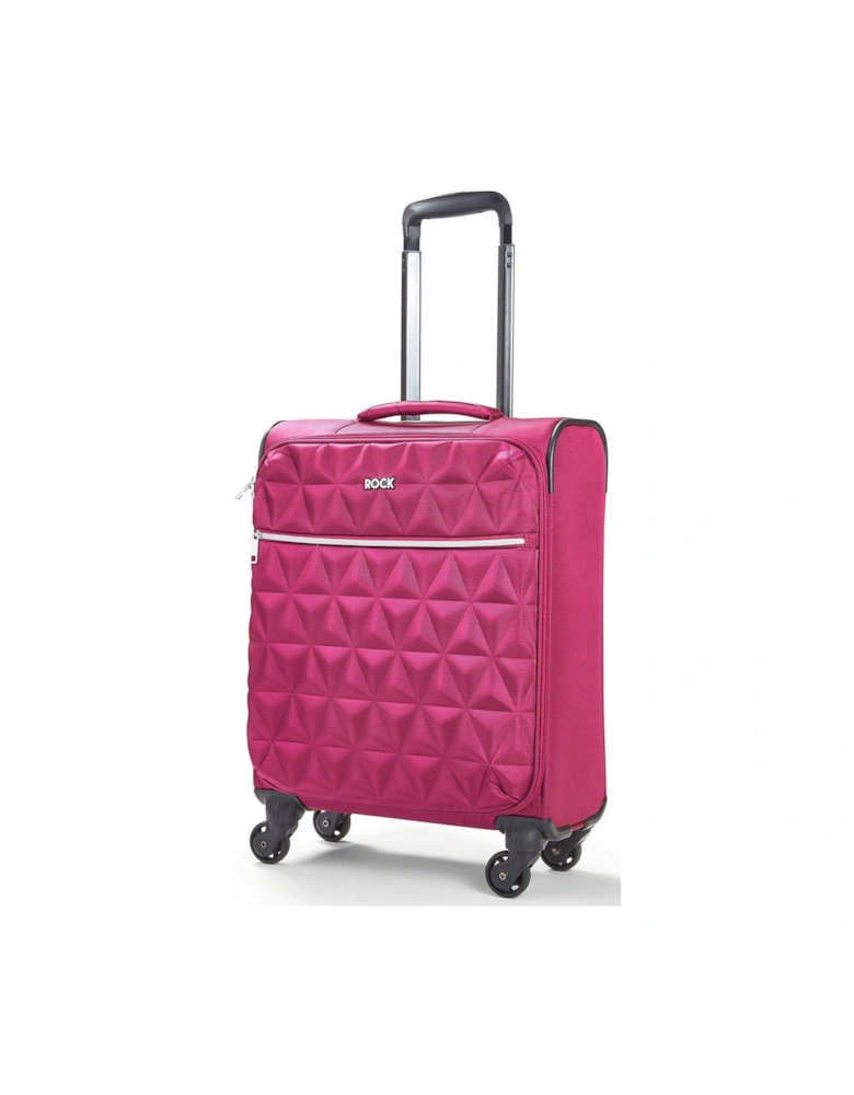 Jewel 4 Wheel Soft Cabin Suitcase - Pink