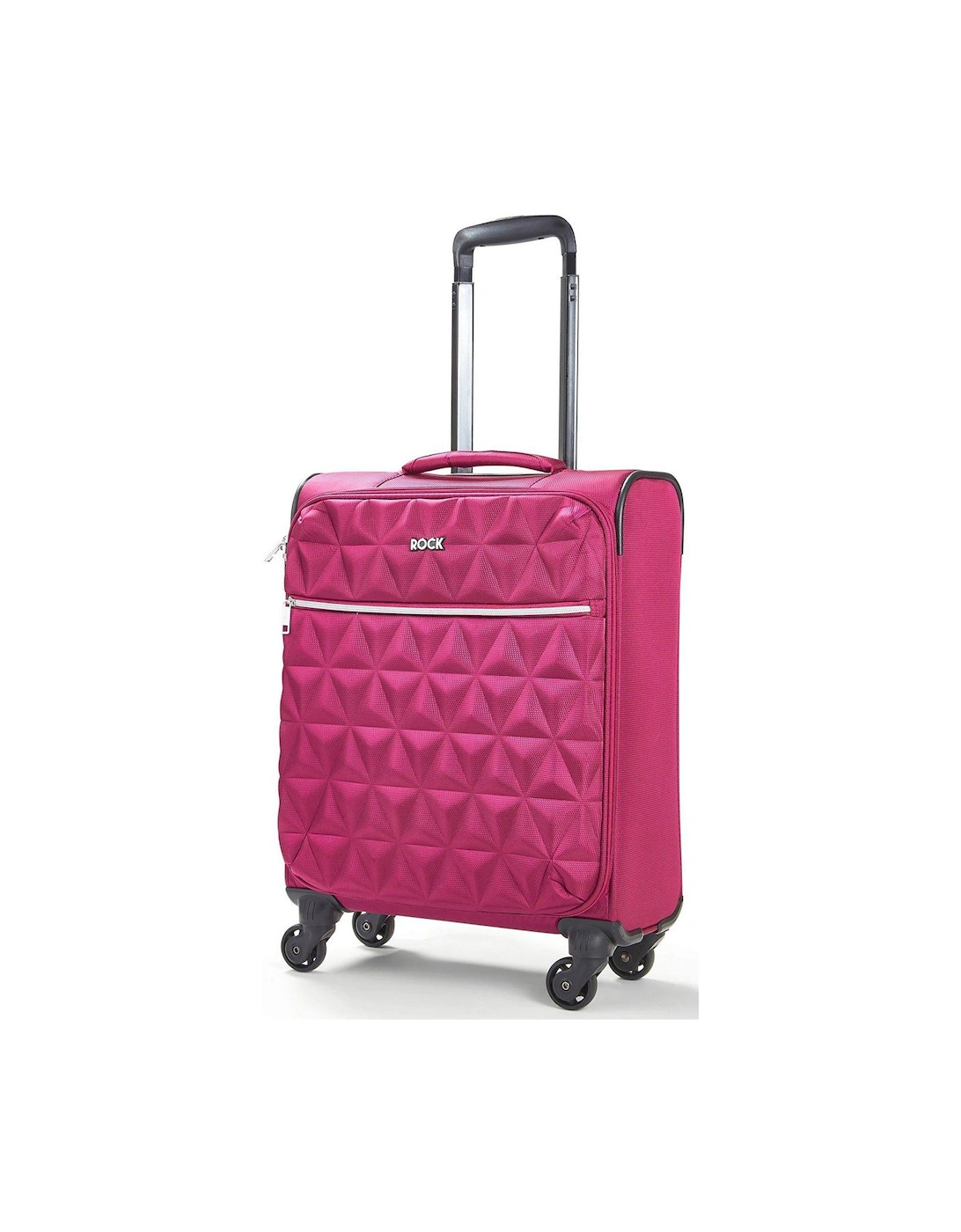 Jewel 4 Wheel Soft Cabin Suitcase - Pink, 2 of 1