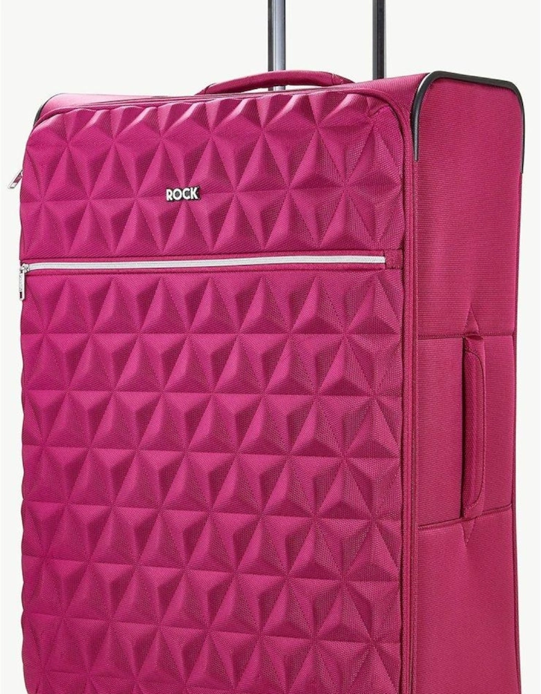 Jewel 4 Wheel Soft Large Suitcase - Pink