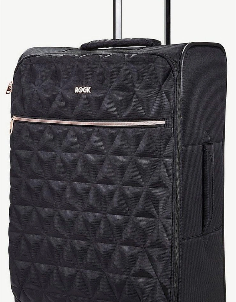 Jewel 4 Wheel Soft Medium Suitcase - Black