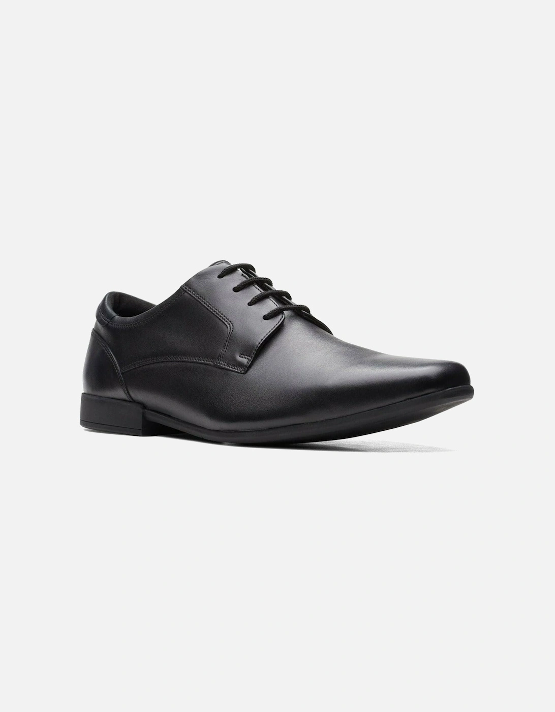 Mens Sidton Lace in Black Leather, 2 of 1