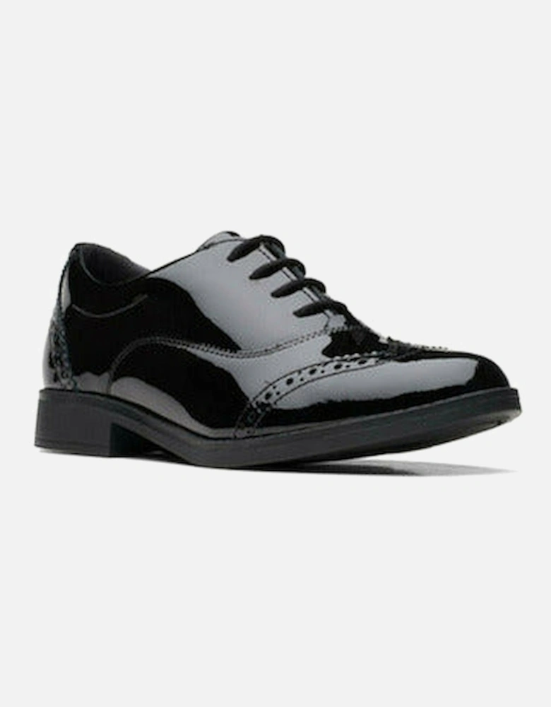 Aubrie Tap Youth black patent