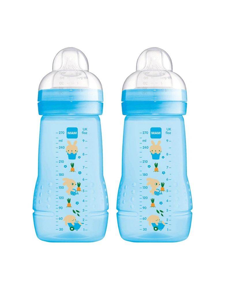 EA 270ml 2 pack Baby Bottle Set - Blue