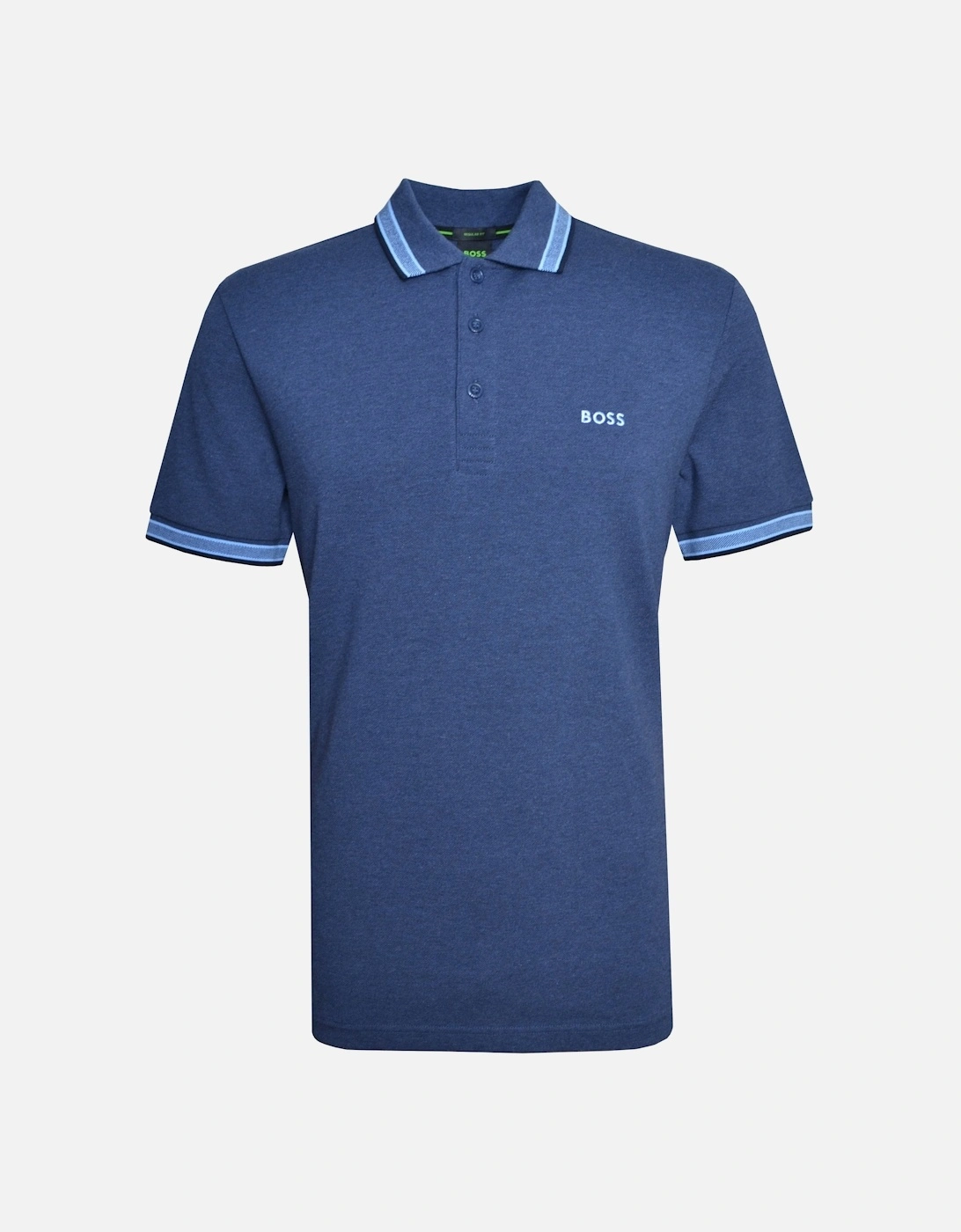 Men's Blue Paddy Polo Shirt, 4 of 3