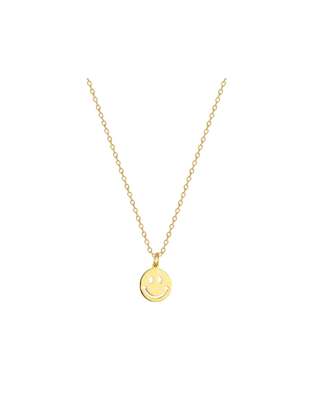 18ct Gold Plated Sterling Silver Smiley Face Adjustable Necklace, 2 of 1