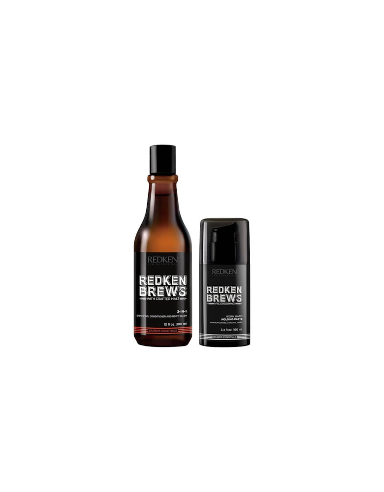 Brews Men's Shampoo and Molding Paste Duo