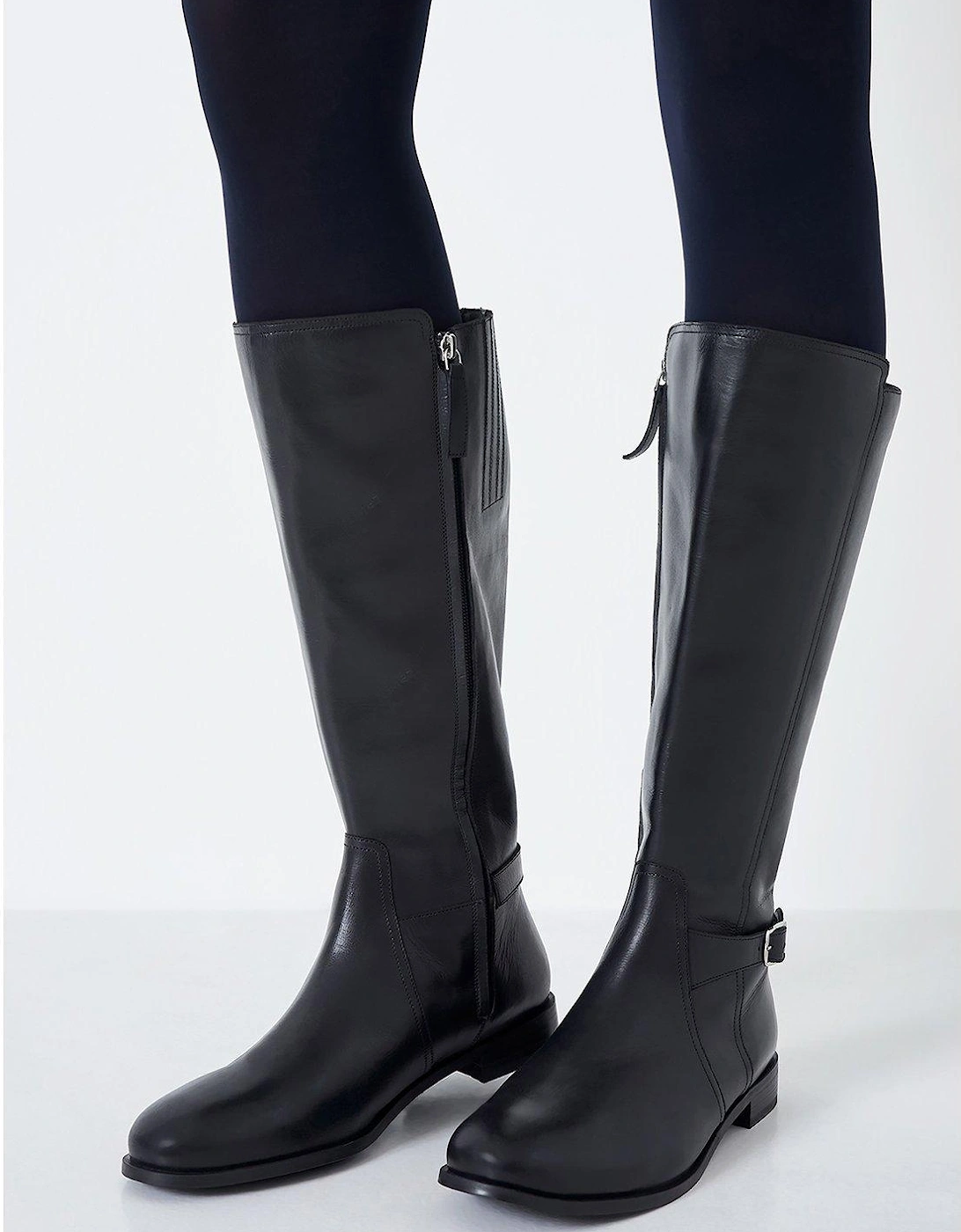 Riding Long Leather Boot - Black, 2 of 1