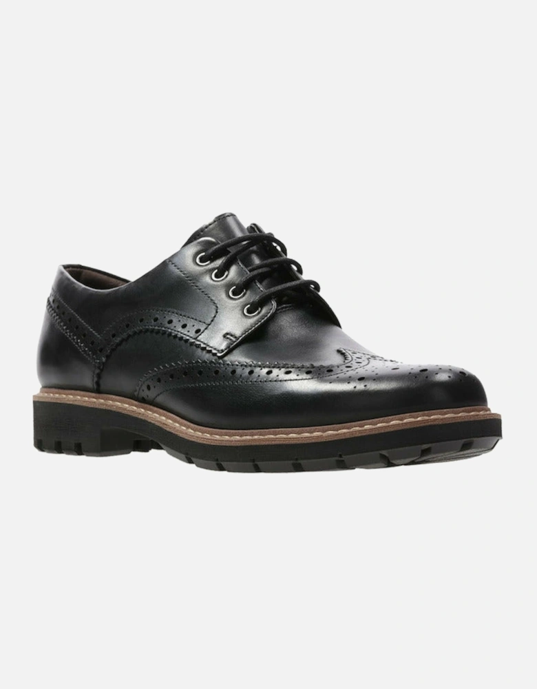 Batcombe Wing in black leather