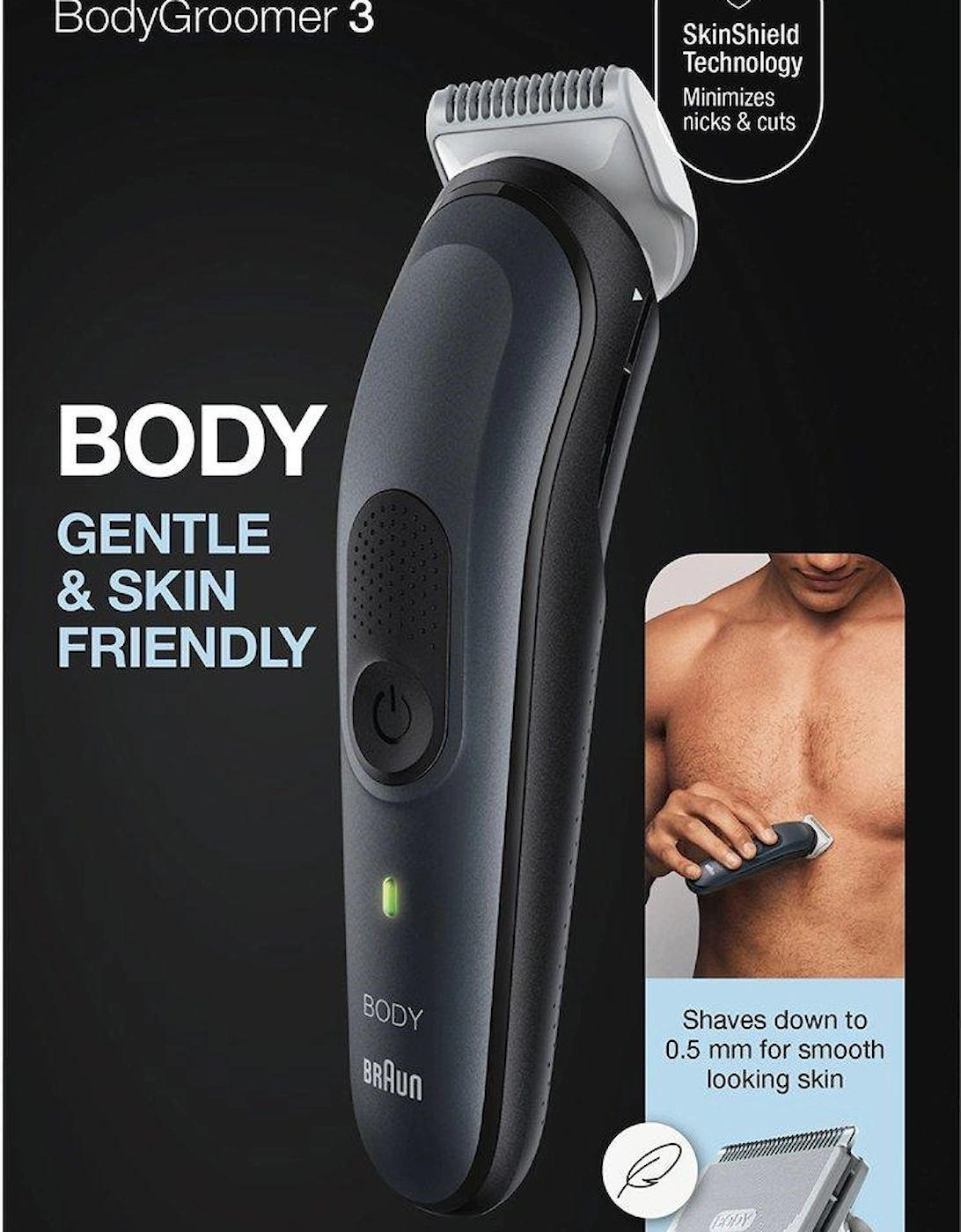 Body Groomer 3 BG3350 Manscaping Tool For Men with Sensitive Comb, 2 of 1