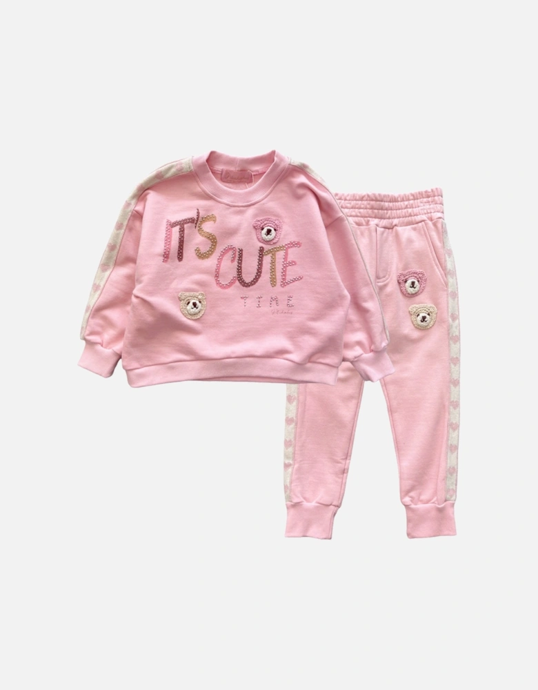 Pink Teddy Tracksuit
