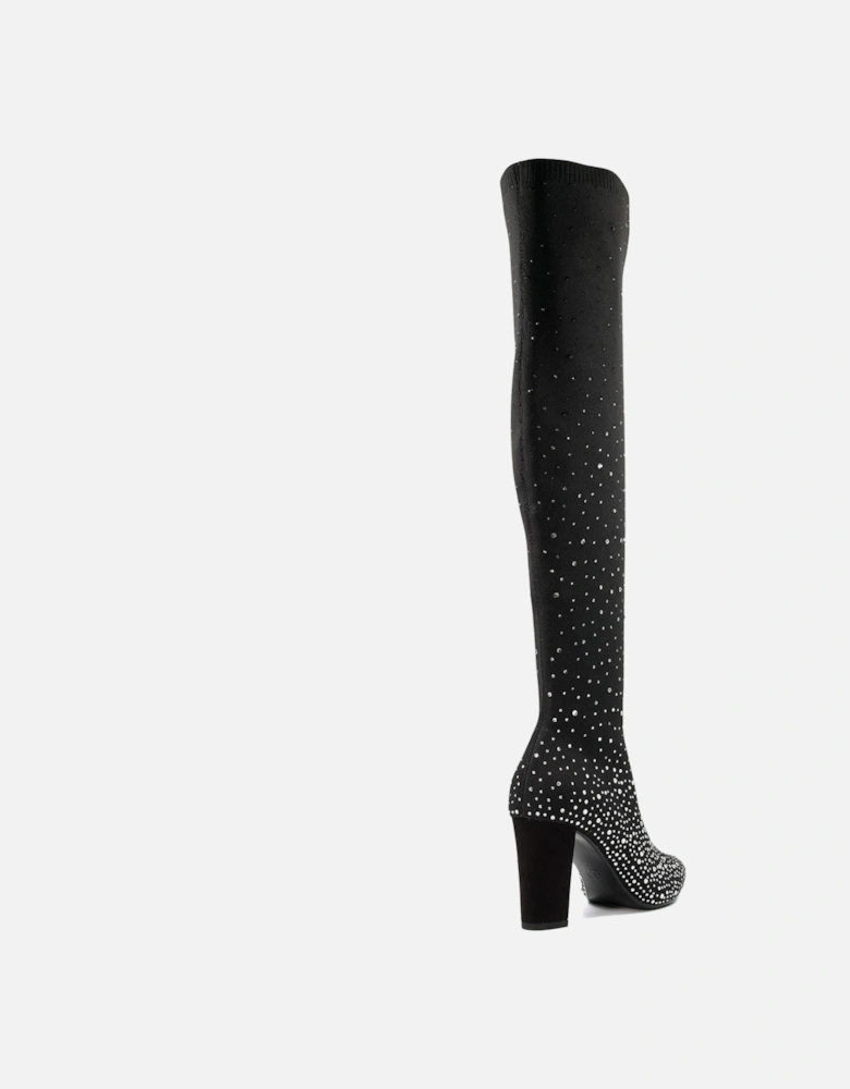 Ladies Scenic - Hot-Stone Embellished Knee-High Boots