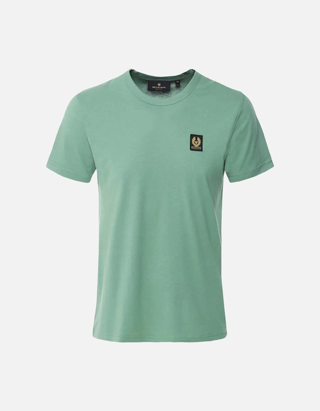 Mens Cotton Logo T-shirt Green, 2 of 1