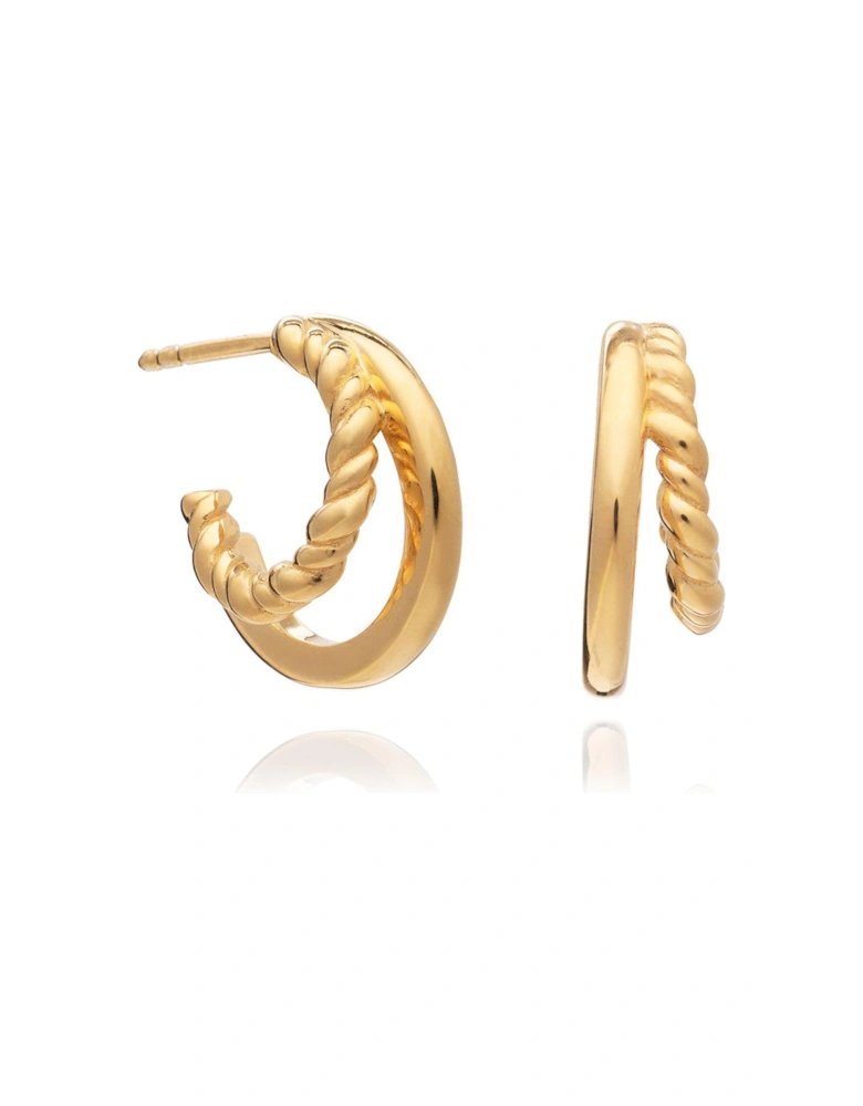 Rachel Jackson Illusion Huggie Hoop Earrings - Gold