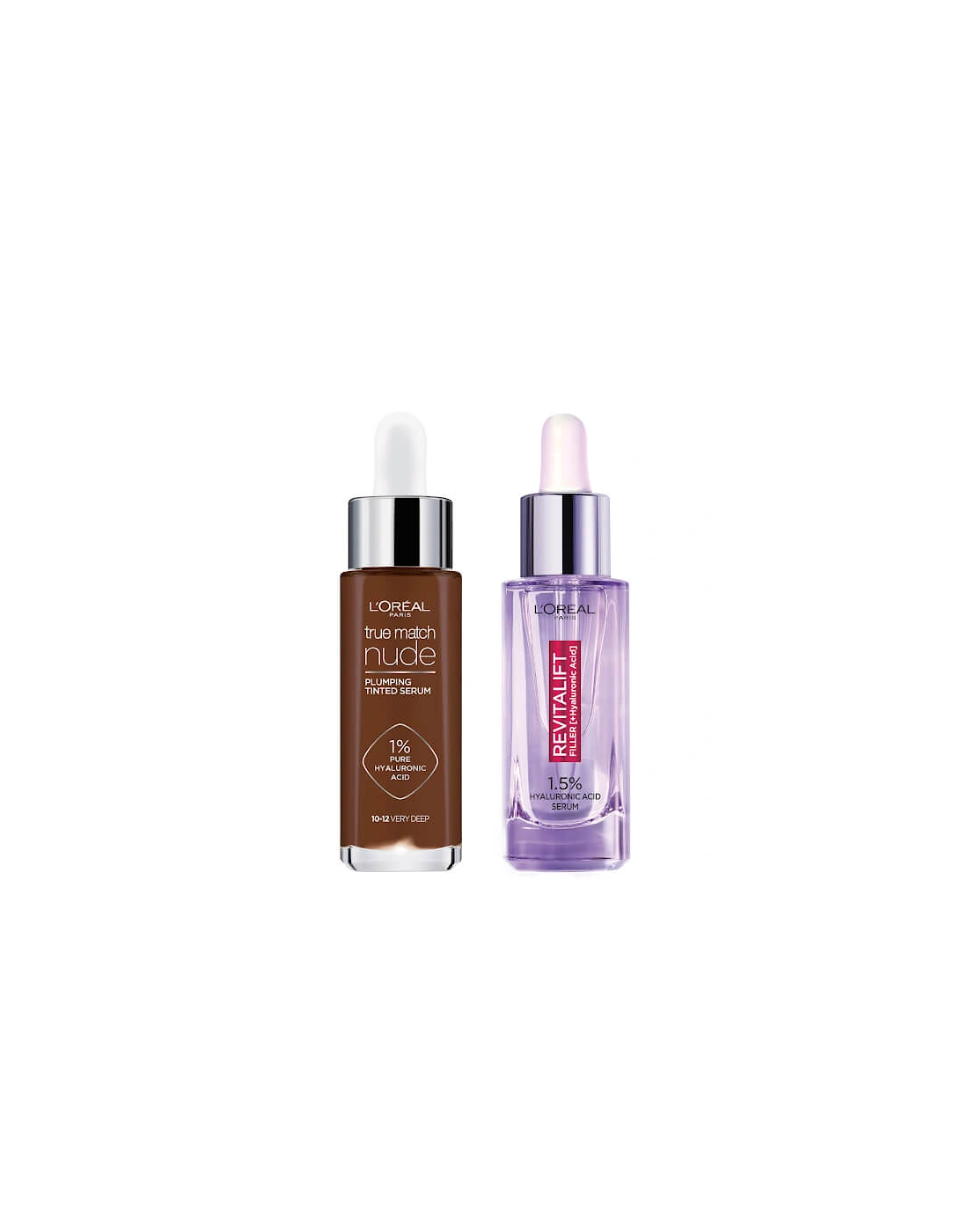 L'Oreal Paris Hyaluronic Acid Revitalift Filler Serum and True Match Tinted Serum Duo - 5-6 Medium Tan