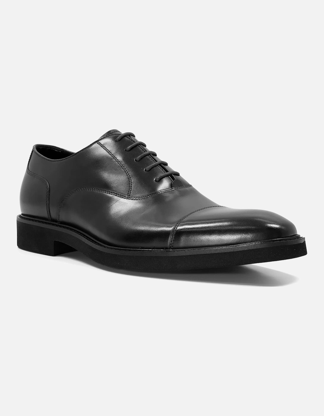 Mens Shiloh - Leather Lace-Up Oxford Shoes, 6 of 5