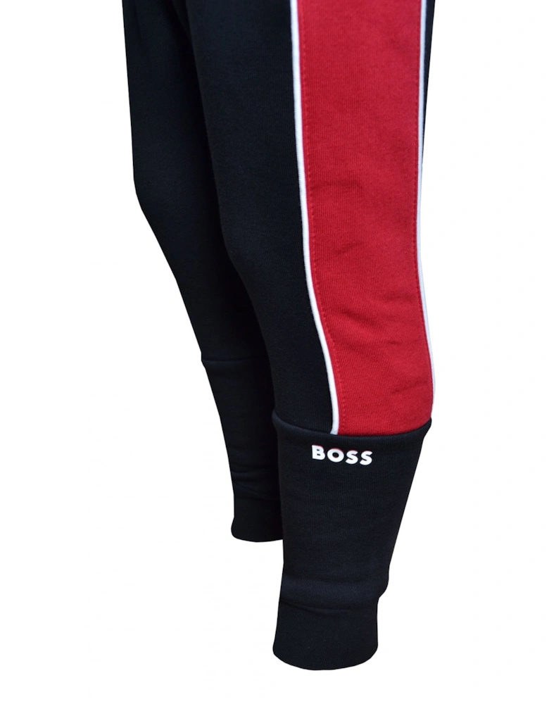 Boy's Black And Red Jogging Bottoms.
