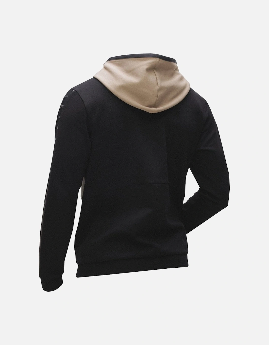 Men's Saggy Black And Beige Zip Up Hoodie.