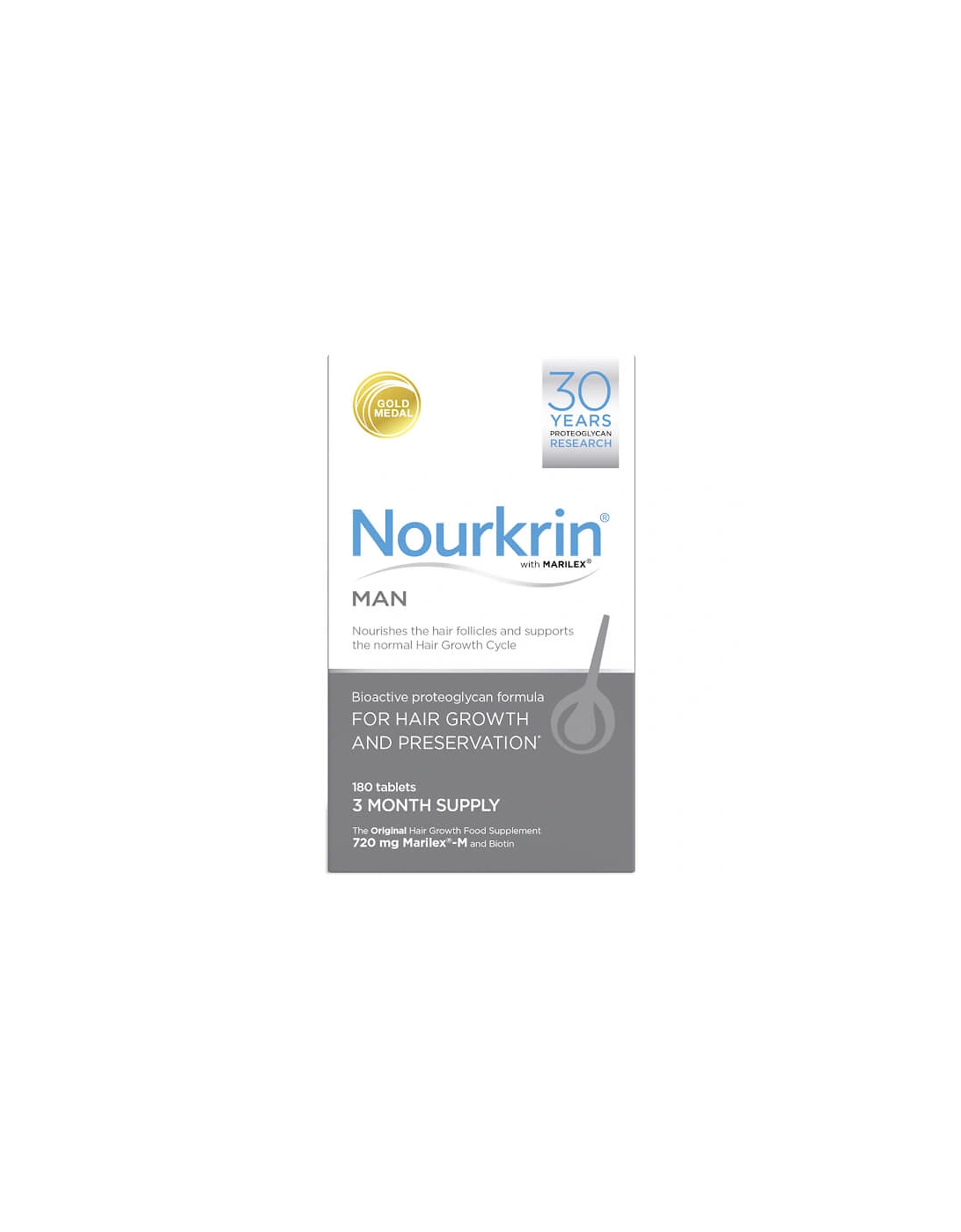 Man Starter Pack - 3 Month Supply (180 Tablets) - Nourkrin, 2 of 1