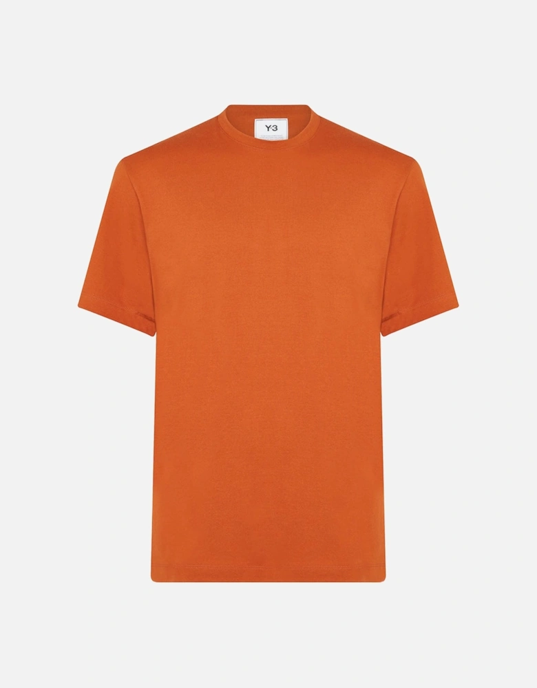 Y-3 Mens Back Logo T-shirt Orange