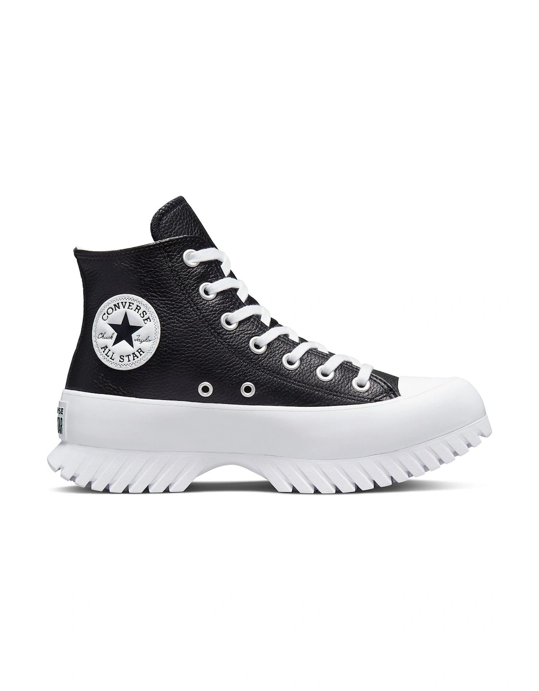 Chuck Taylor All Star Lugged Leather Hi-Tops - Black/White, 7 of 6