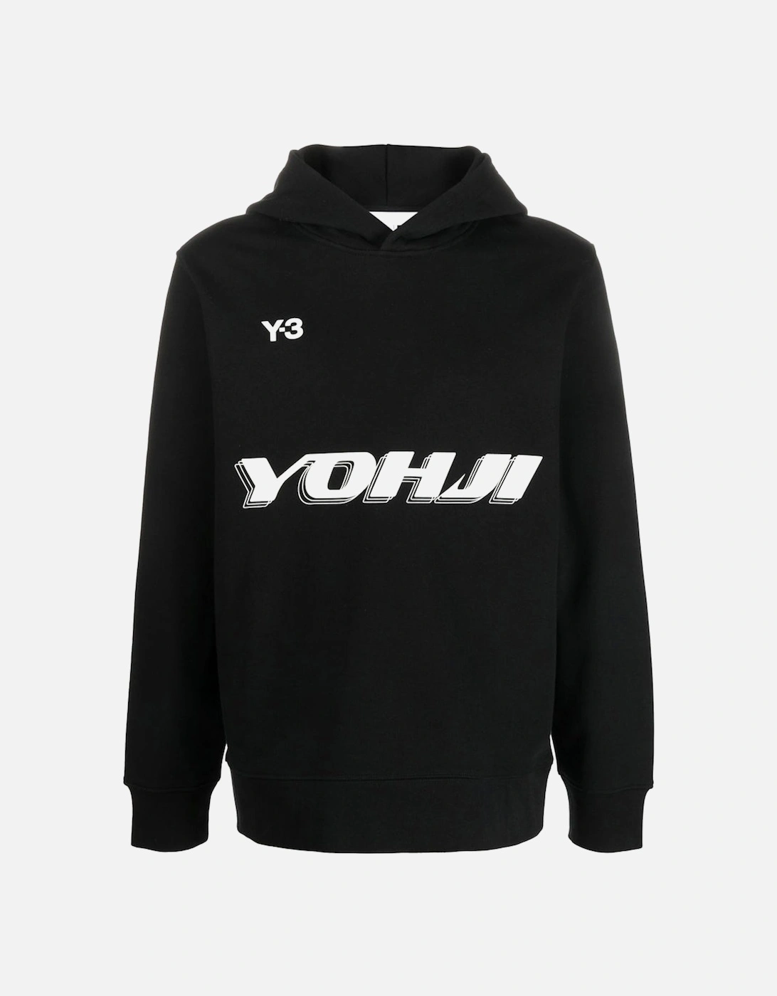 Y-3 Mens Graphic Print Hoodie Black, 4 of 3