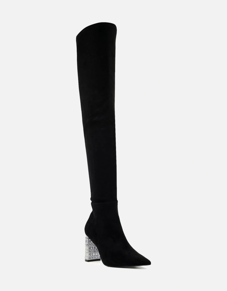 Ladies Superstar - Jewelled High Heel Over The Knee Boots