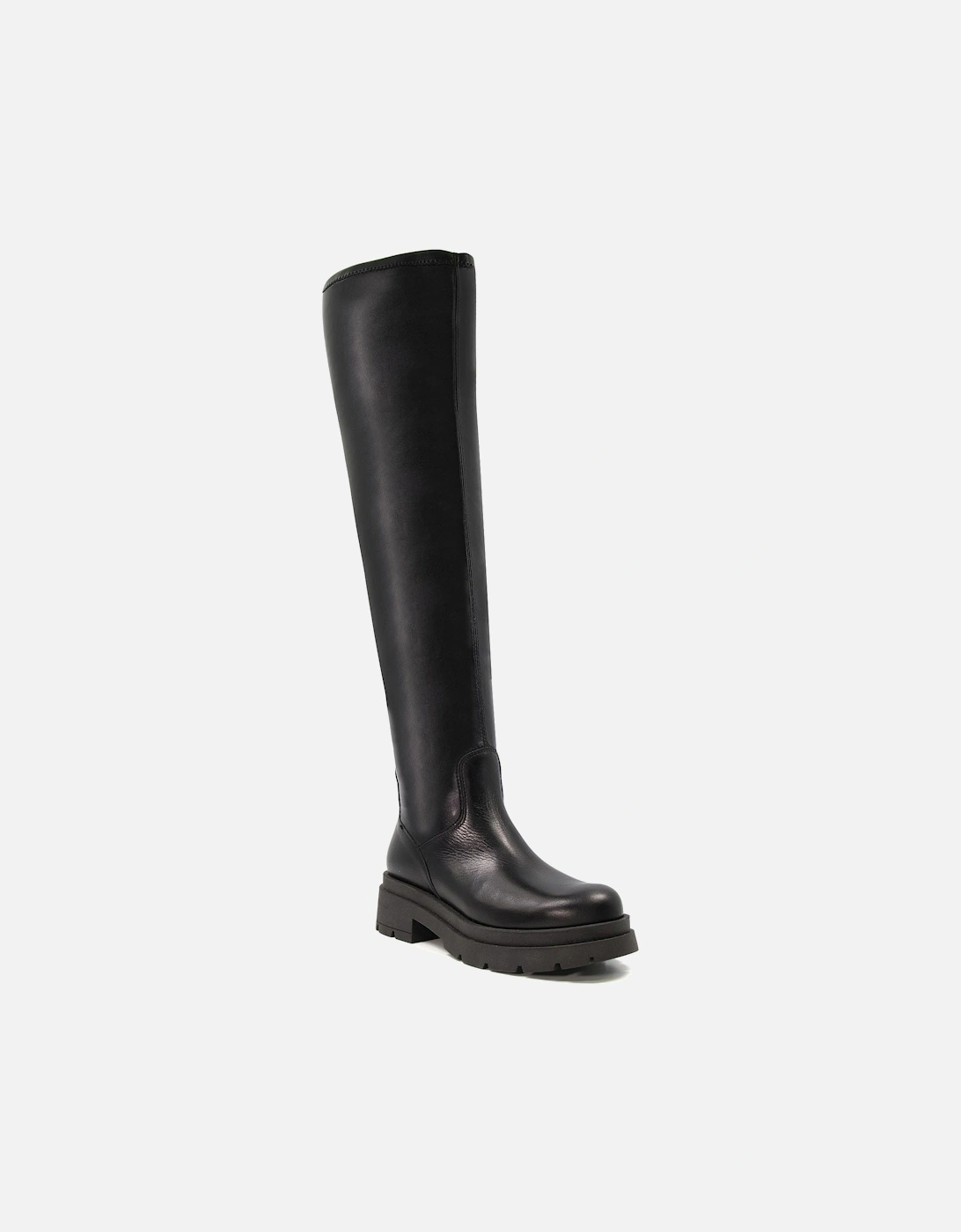 Ladies Taurus - Chunky Leather Knee-High Boots, 7 of 6
