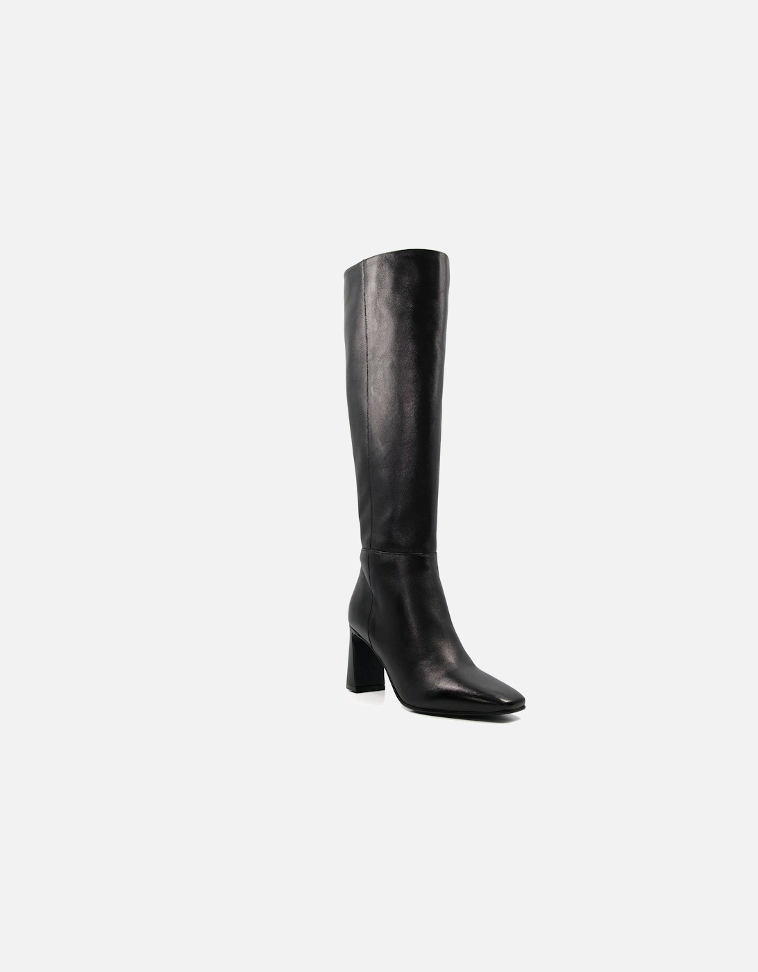 Ladies Savoir - Flare-Heeled Leather Knee-High Boots, 7 of 6