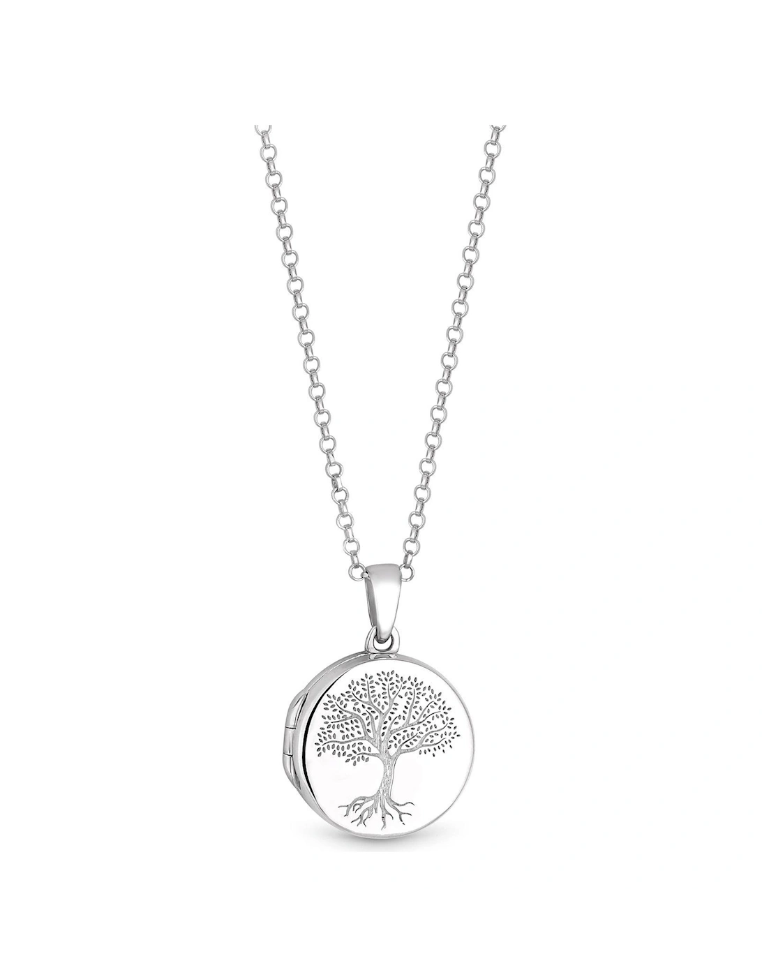 Sterling Silver 925 Embossed Tree Of Love Locket Necklace, 3 of 2