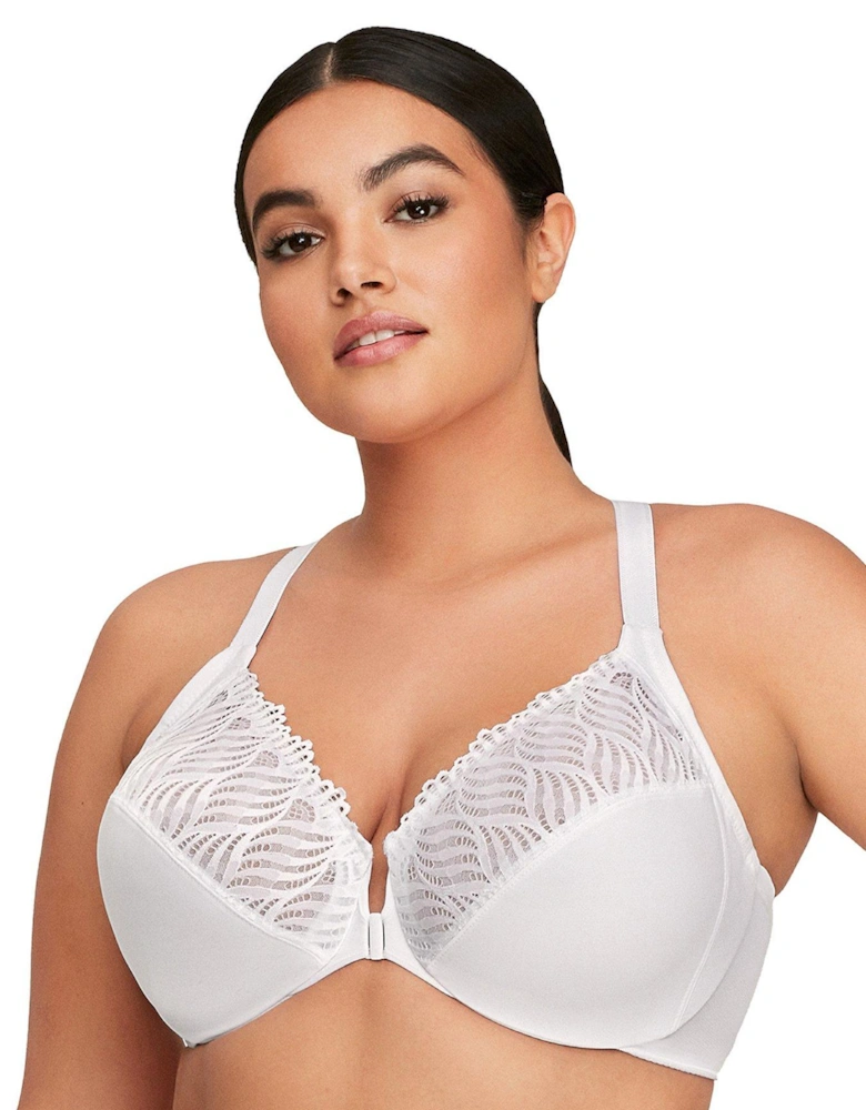 Front Close T-back Wonder Wire Bra - White