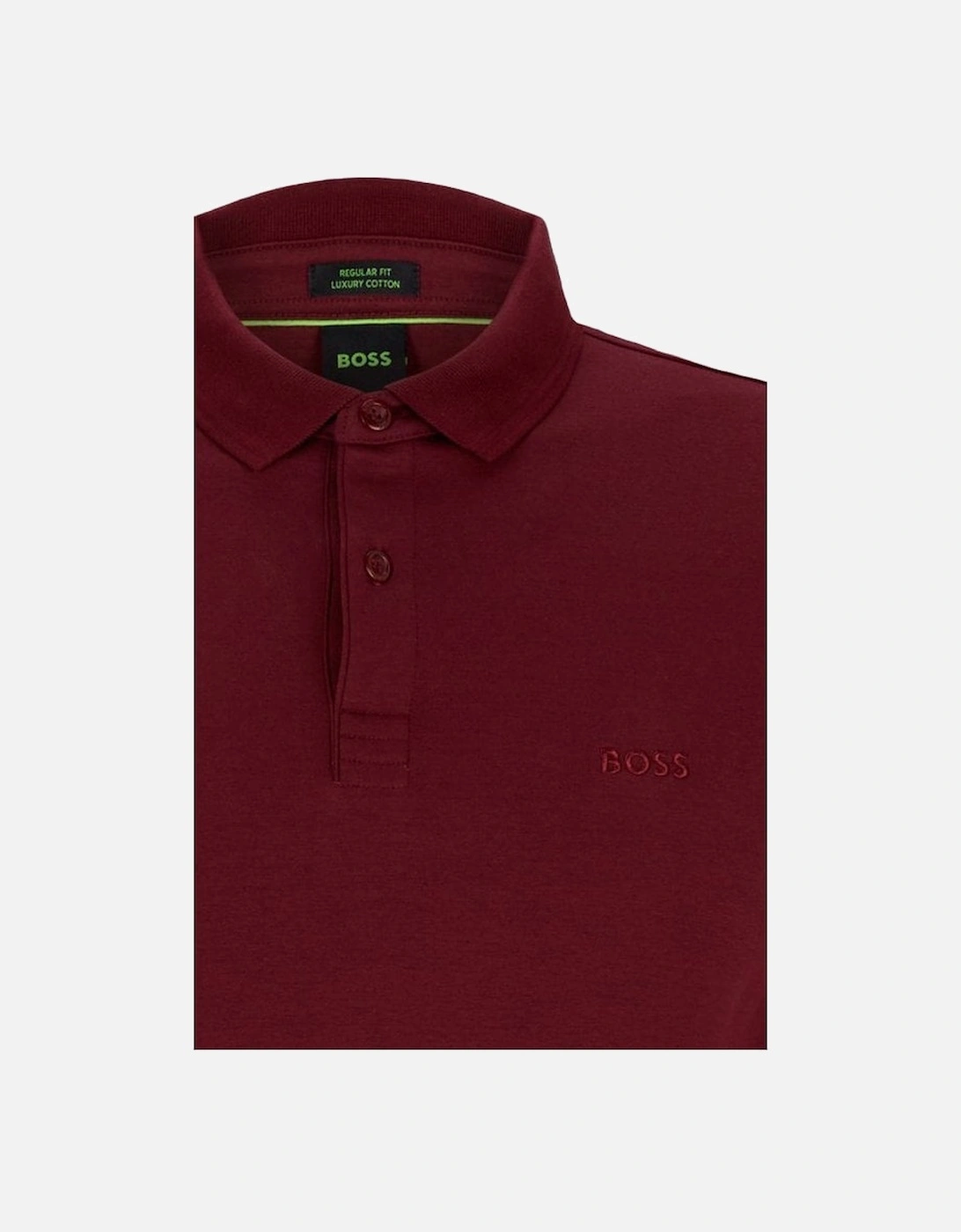 Men's Dark Red Pirol Long Sleeved Polo Shirt.