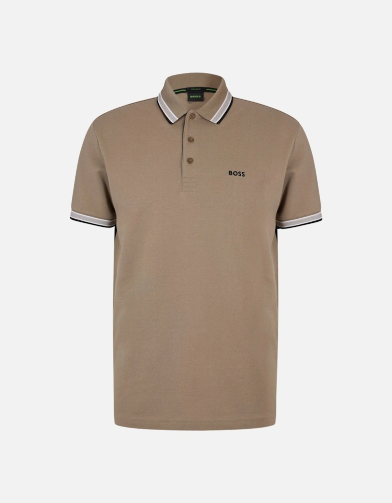 Men's Khaki Paddy Polo Shirt.