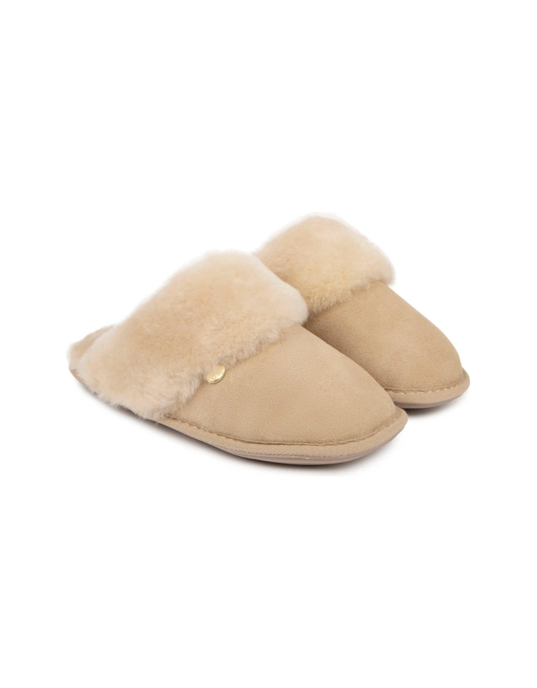 Duchess Soft Cuff Sheepskin Mule - Natural