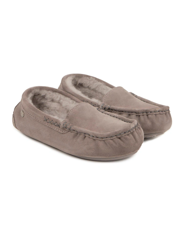 Sophie Moccasin With Covered Seam - Grey