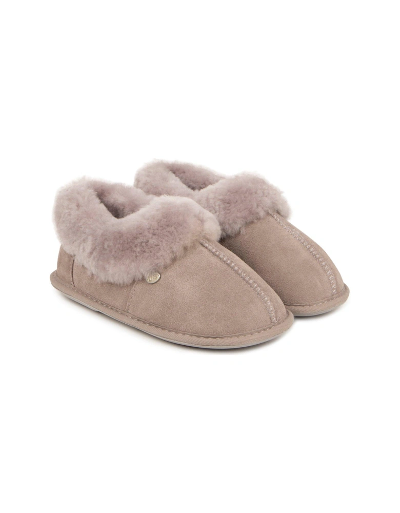 Full Back Sheepskin Slipper - Grey