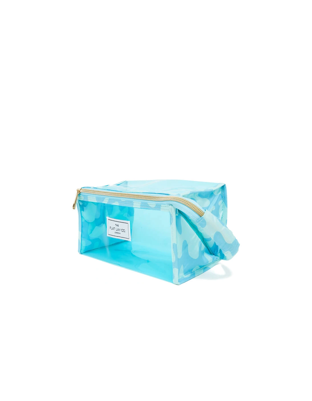 The Flat Lay Co. Open Flat Makeup Jelly Box Bag - Blue Drips, 2 of 1