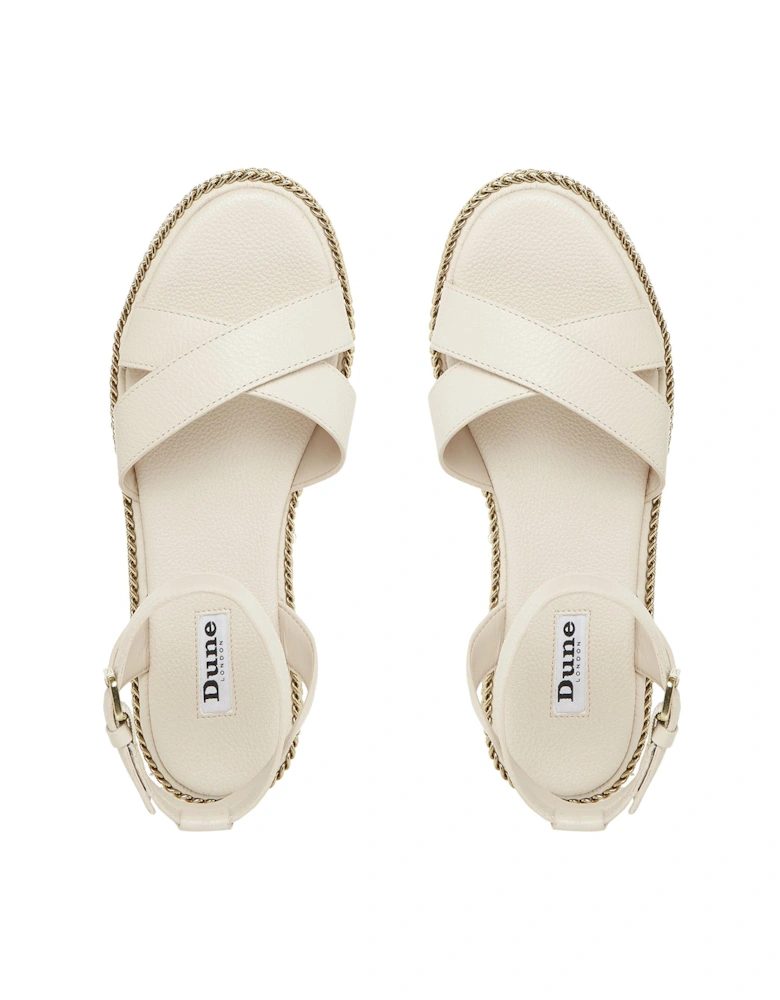 Ladies Lawson - Chain Detail Espadrille Flatform Sandals