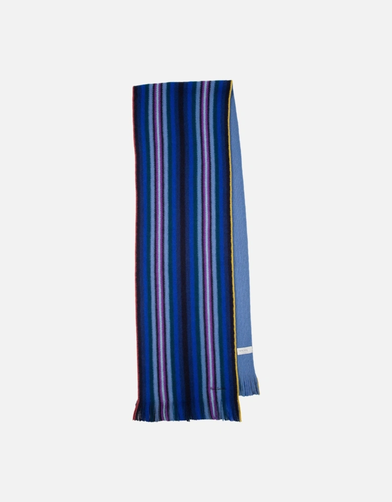 PS DBL Face Stripe Scarf NAVY