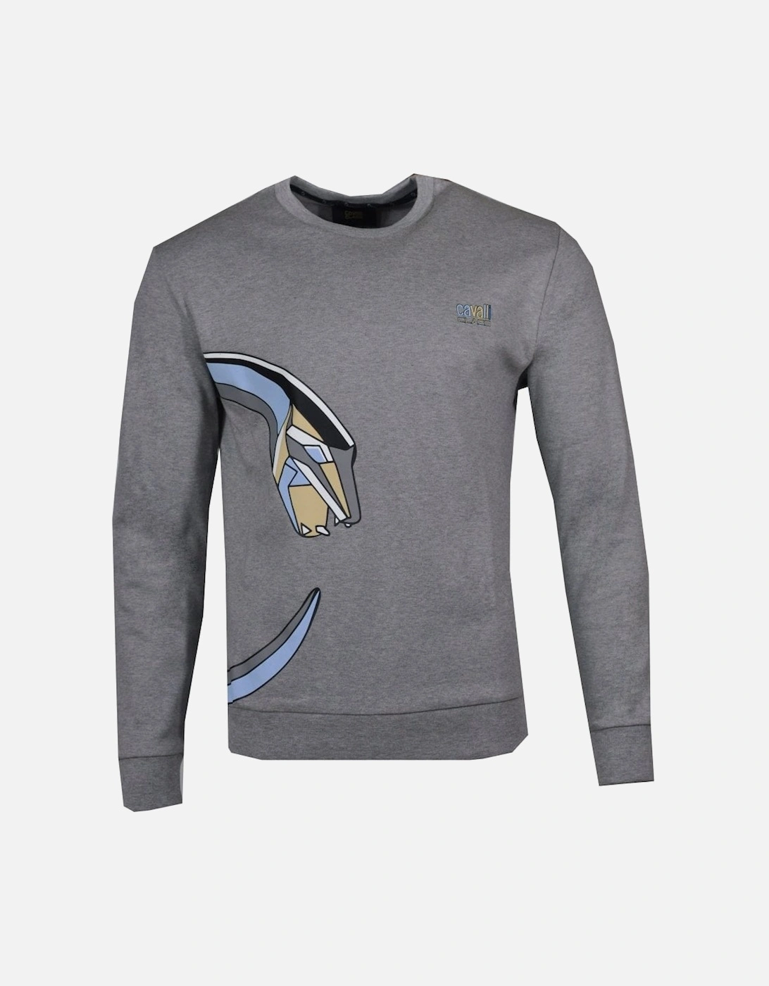 Cavalli Class Print Sweatshirt Grey, 3 of 2