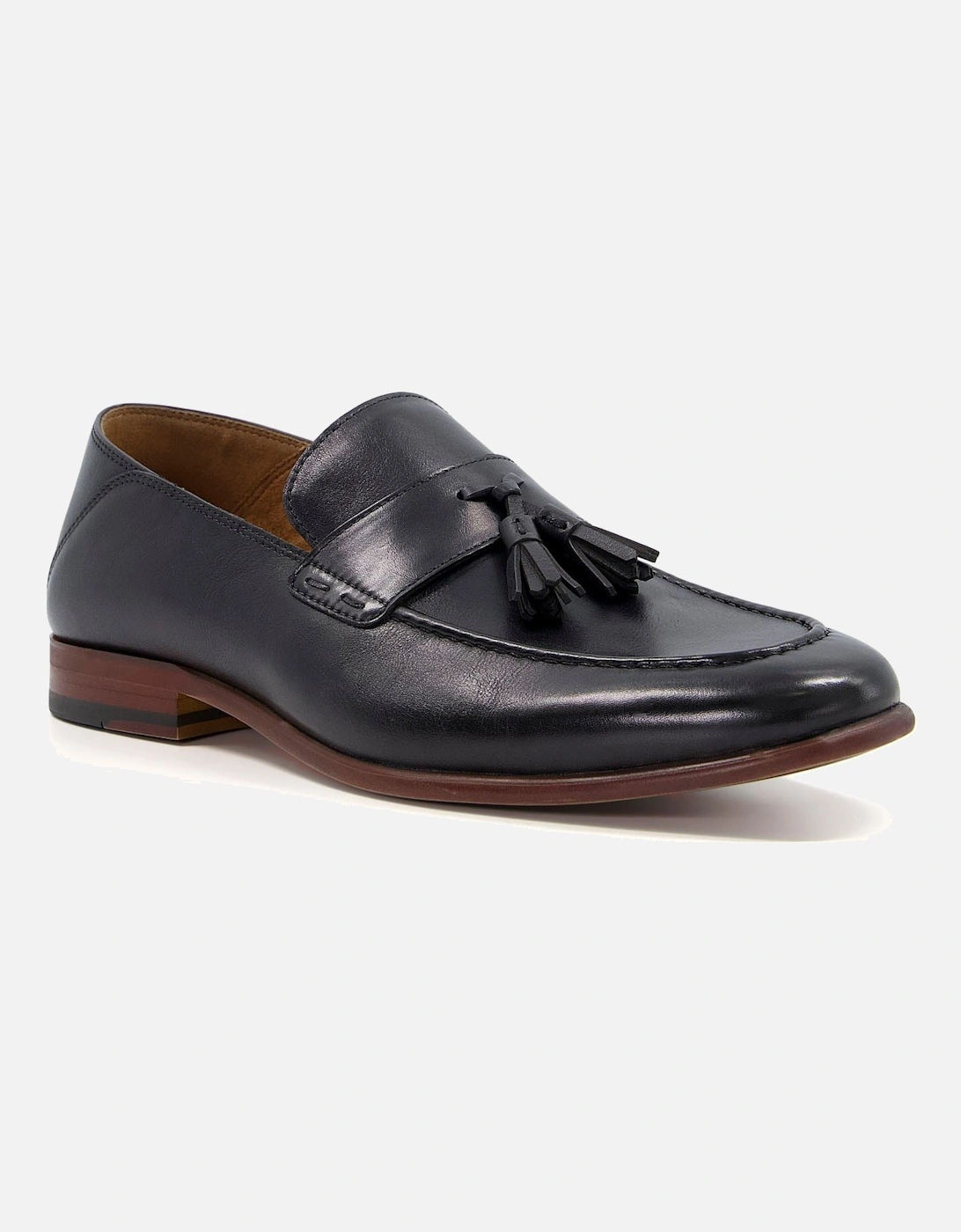 Mens Support - Leather Tassel Trimmed Loafers, 6 of 5