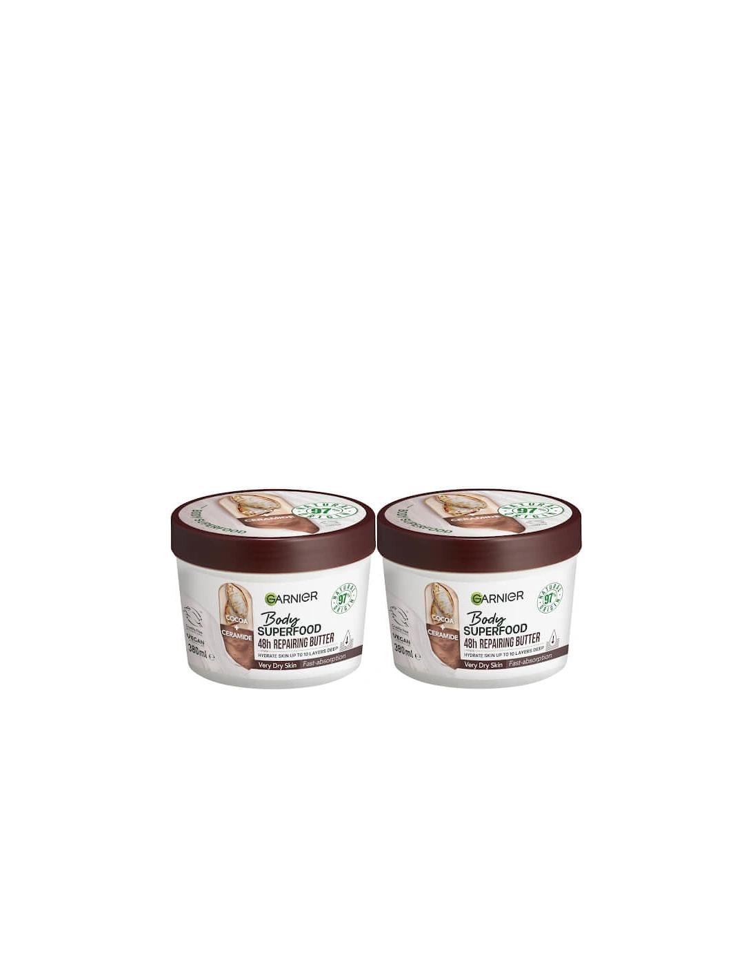 Body Superfood, Repairing Body Butter, With Cocoa and Ceramide, Body Butter for Very Dry Skin Duo, 2 of 1