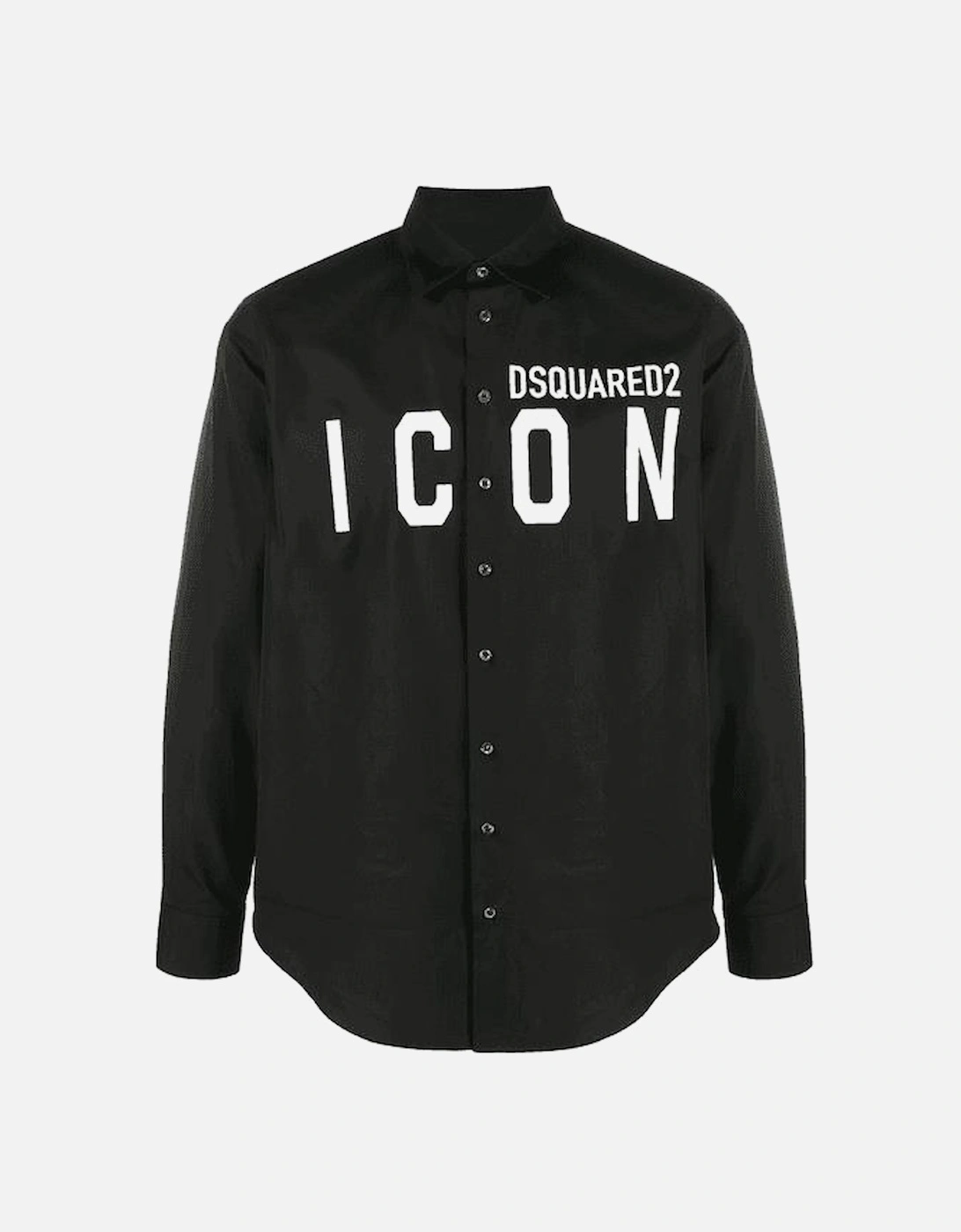 Printed ICON Logo Long Sleeve Black Shirt, 4 of 3