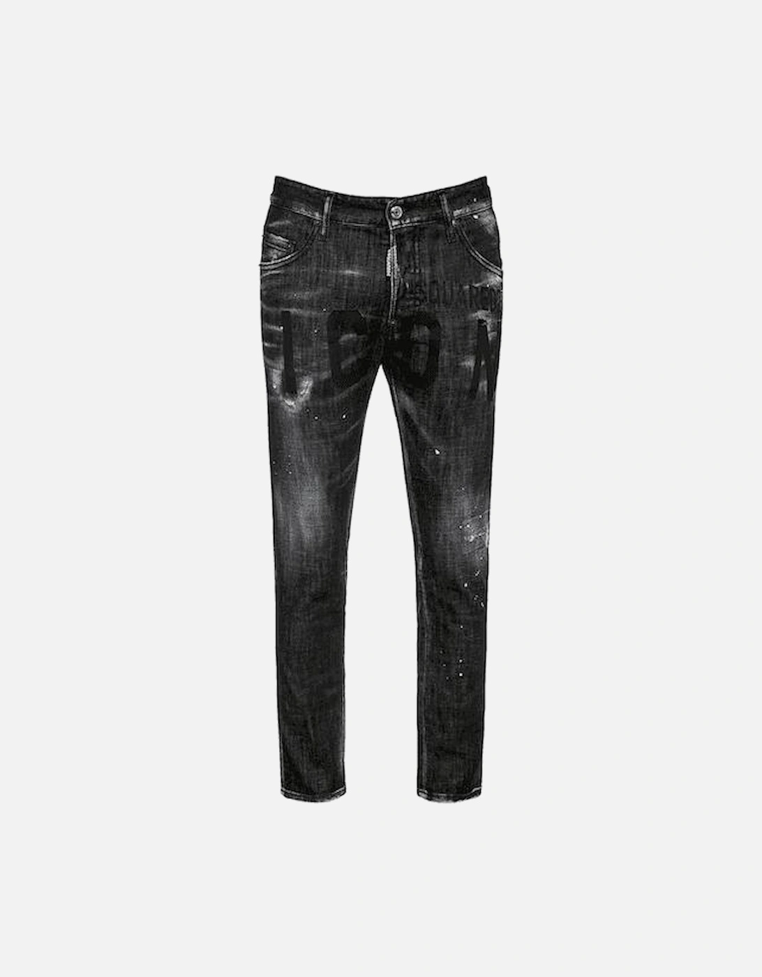 ICON Black Wash Paint Splatter Skater Jeans, 4 of 3