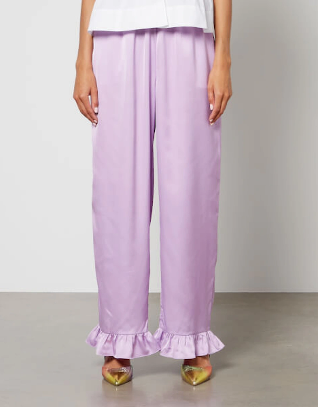 Hunter Ruffle-Trimmed Satin Trousers, 2 of 1