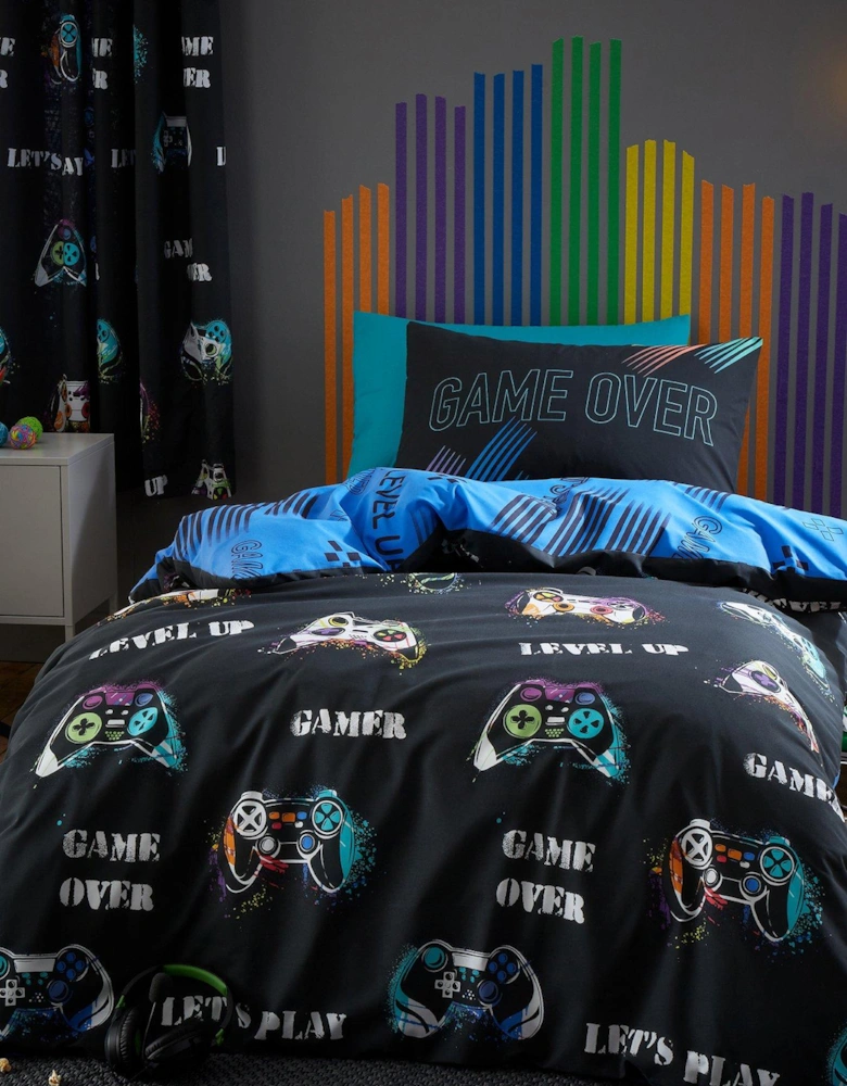 Game Over Reversible Duvet Cover Set - Multi