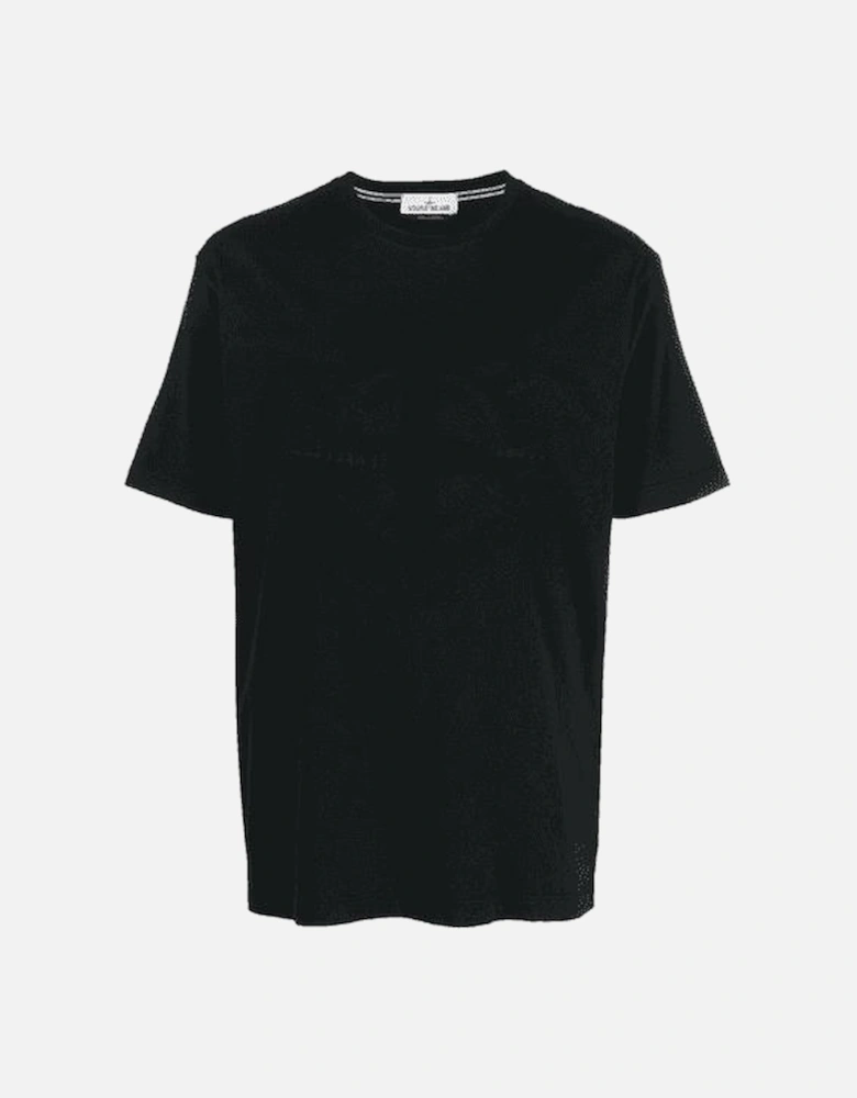 Cotton Embroidered Logo Black T-Shirt